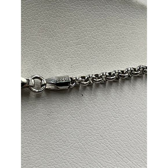KM 925 Sterling Silver Real White Diamond & Tahitian Pearl Key Pendant - Picture 6 of 14
